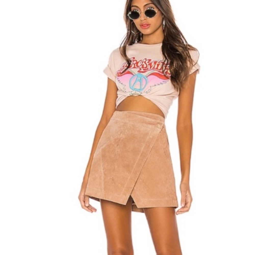 [BLANKNYC] High Rise Suede Skirt